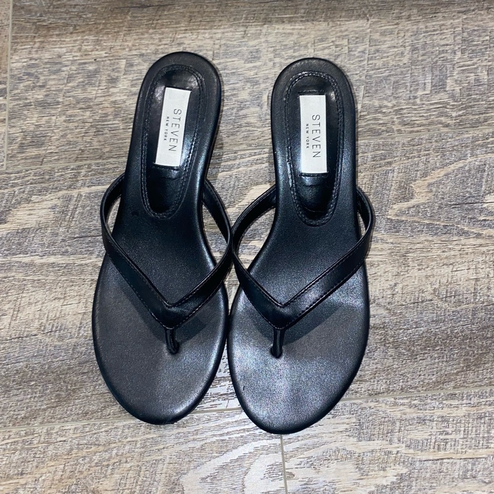Black Steven Heeled Sandals